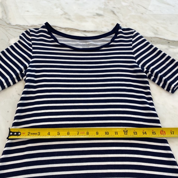 MAJESTIC PARIS FOR NEIMAN MARCUS MARINE MILK STRIPED DRESS SIZE 1 / XS - Picture 8 of 16